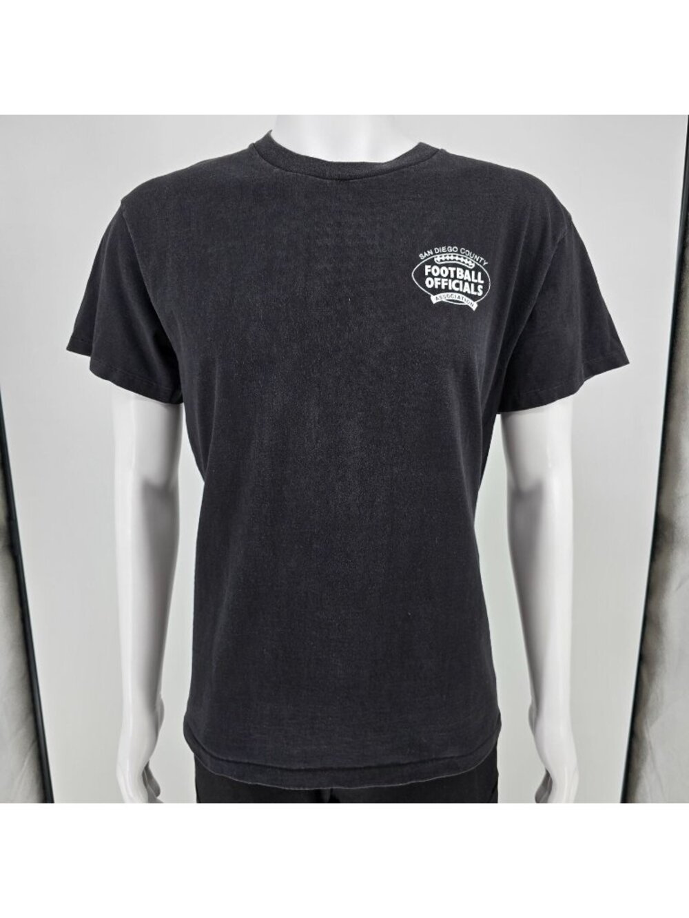 Vintage 1990s San Diego County Football Officials Association Black T-Shirt (L)